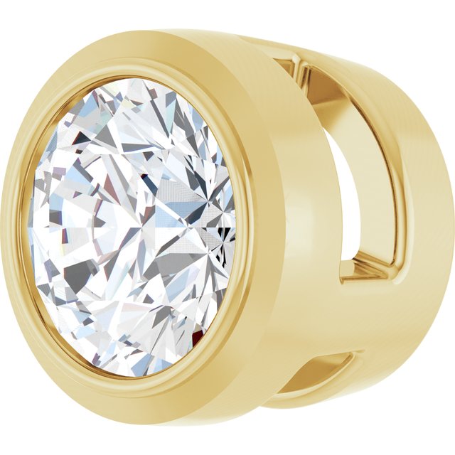 14K Yellow 1/6 CT Natural Diamond Slide Pendant