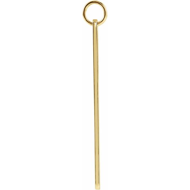 14K Yellow Rectangle Bar Pendant