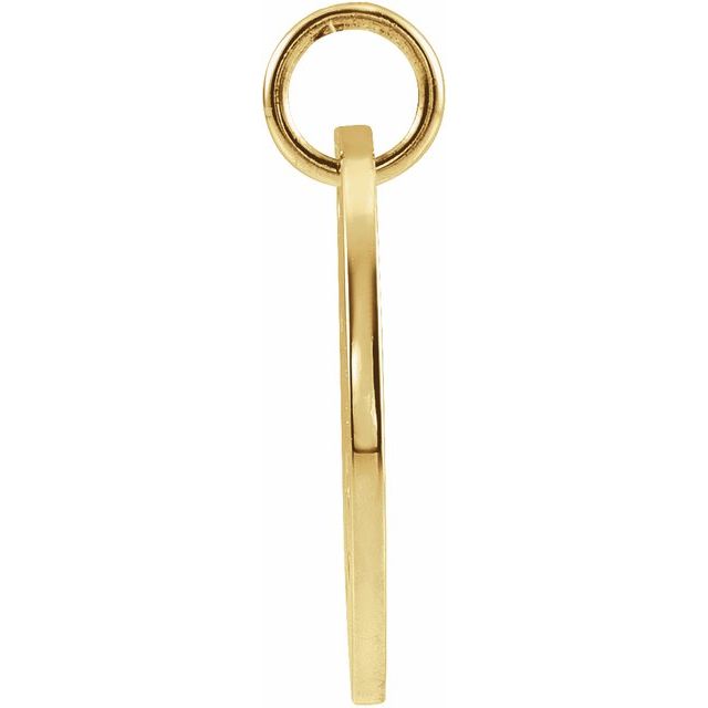 14K Yellow 16.5 mm Capricorn Zodiac Disc Pendant