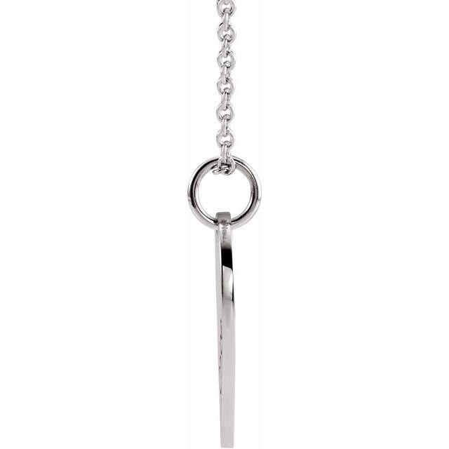 Sterling Silver 17x10 mm Left Broken Heart 16-18' Necklace