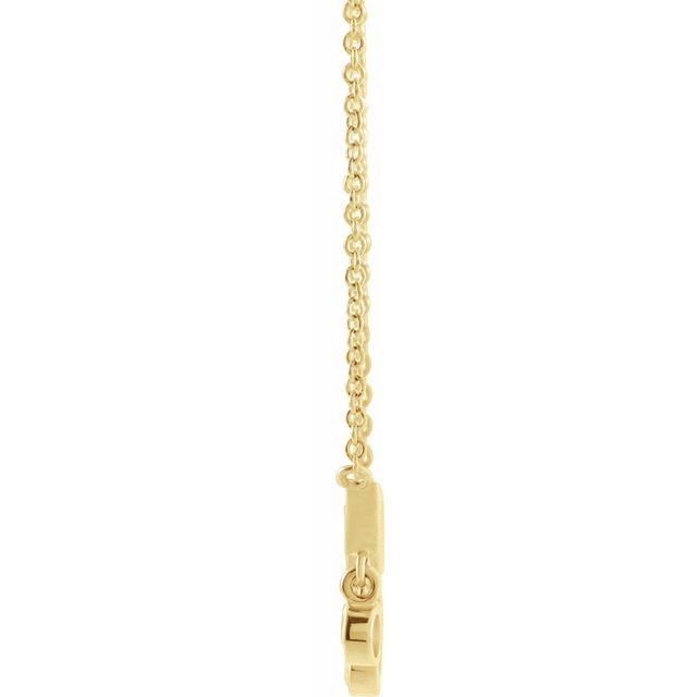 14K Yellow 1/5 CTW Natural Diamond Fringe Bar 18' Necklace