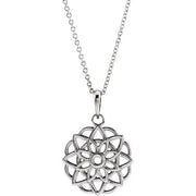 Sterling Silver Floral 16-18' Necklace