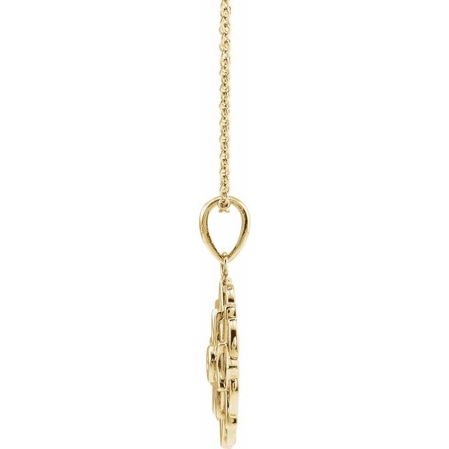 14K Yellow Floral 16-18' Necklace