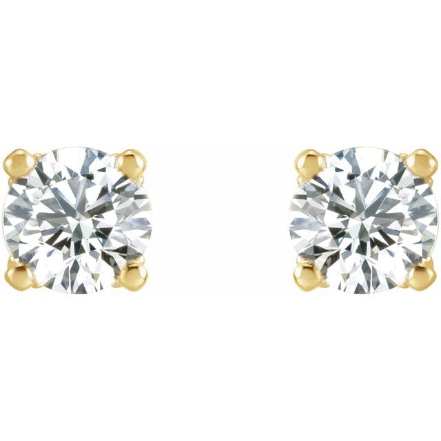 14K Yellow 1/3 CTW Lab-Grown Diamond Stud Earrings