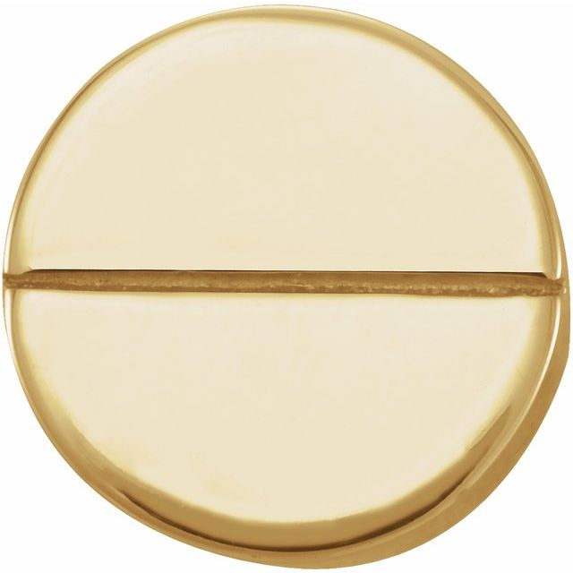 14k Yellow 4.9 Mm Geometric Friction Post Earring