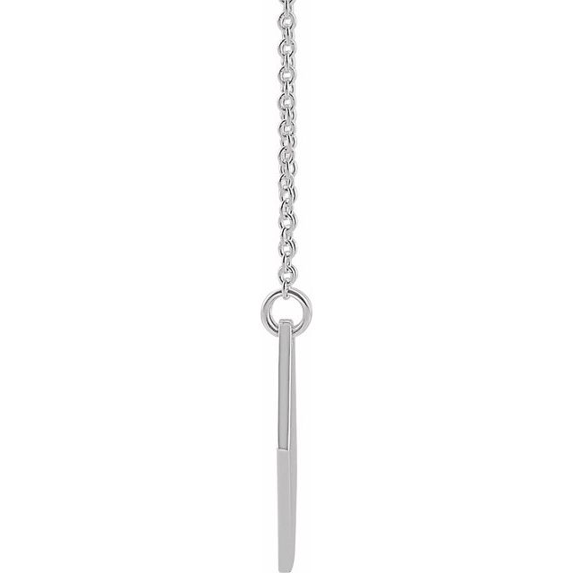 Sterling Silver 17.8x15.5 mm Medical Identification 18' Necklace