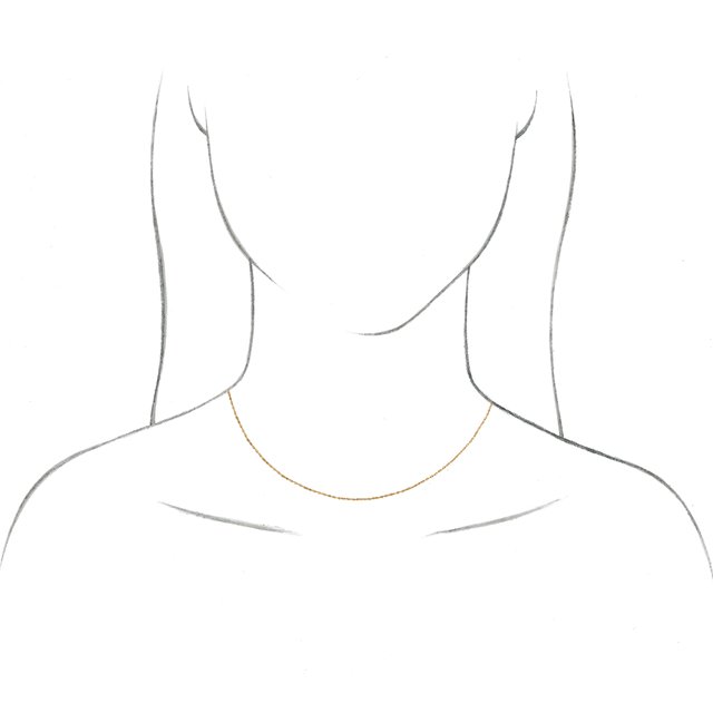 14K White 1 mm Rope 18' Chain