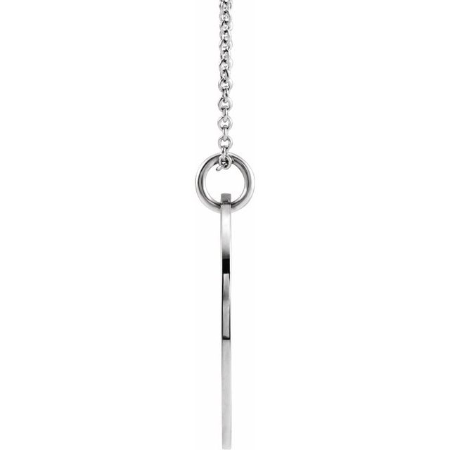 14K White 20 mm Tree 16-18' Necklace