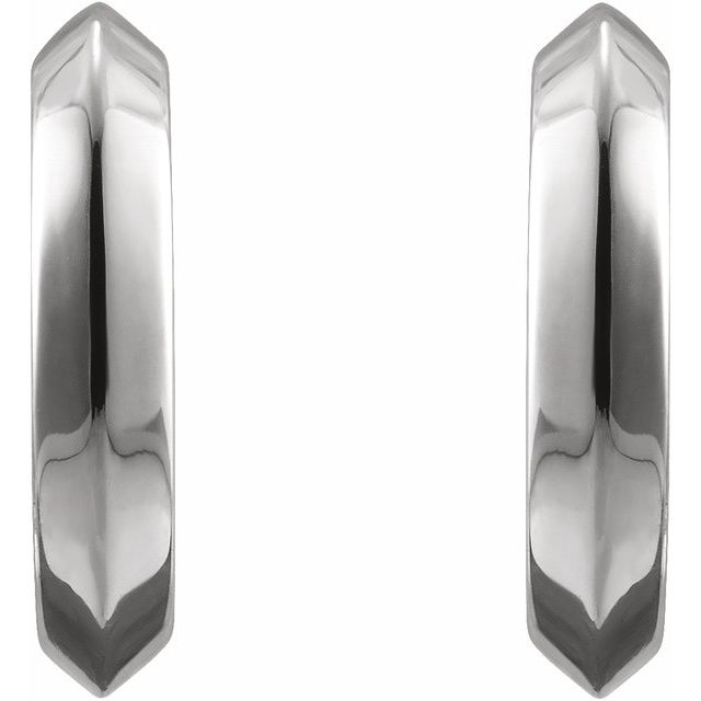 Sterling Silver Knife-Edge 10 mm Hoop Earrings
