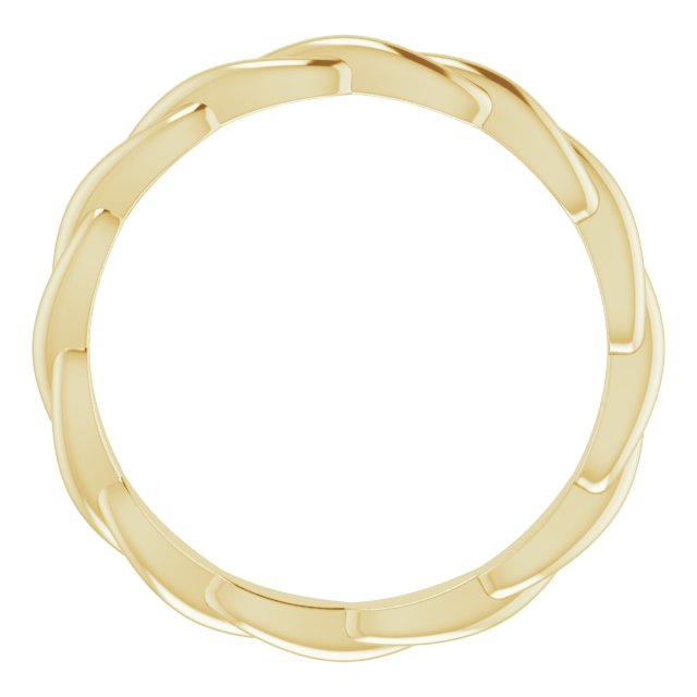 14K Yellow Woven-Design Band Size 7