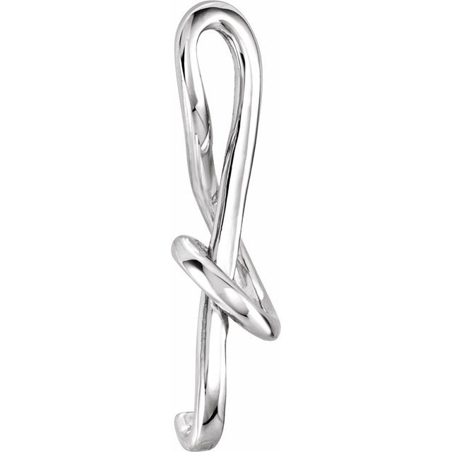 14k White Treble Clef Pendant
