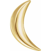 14K Yellow Crescent Moon Earring
