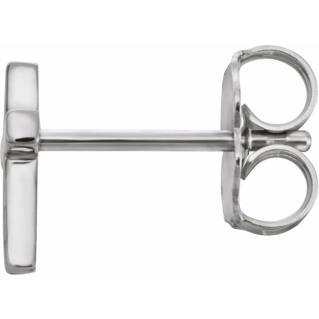 Sterling Silver 6 mm Cross Single Earring