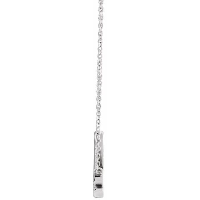 14K White Love 18' Necklace