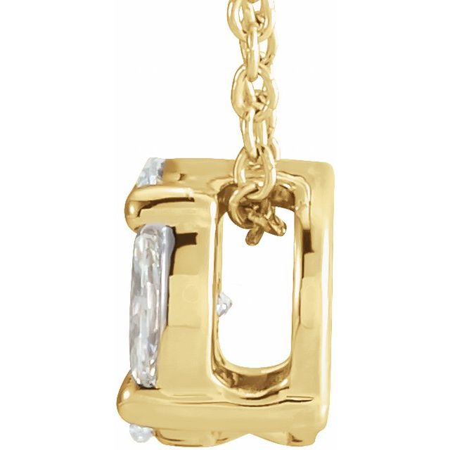 14K Yellow 1/3 CTW Natural Diamond Cluster 16-18' Necklace