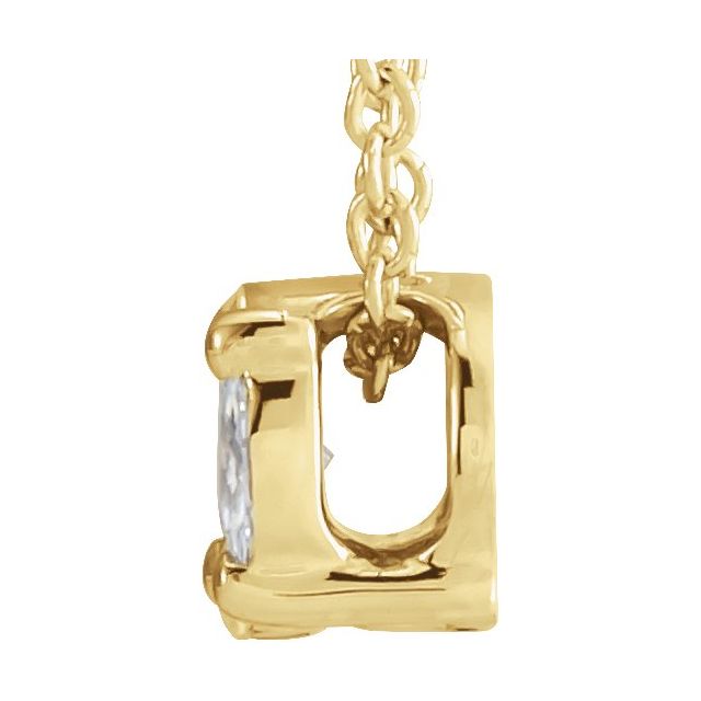 14K Yellow 1/6 CTW Natural Diamond Cluster 16-18' Necklace