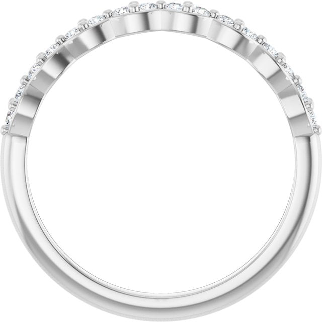 14K White 1/5 CTW Natural Diamond Anniversary Band