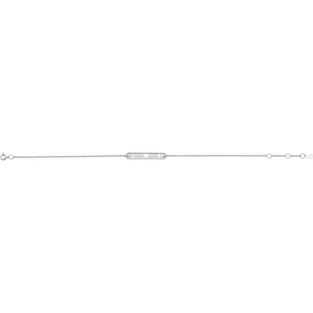 Sterling Silver Faith, Love, Hope Bar 6 1/2-7 1/2' Bracelet