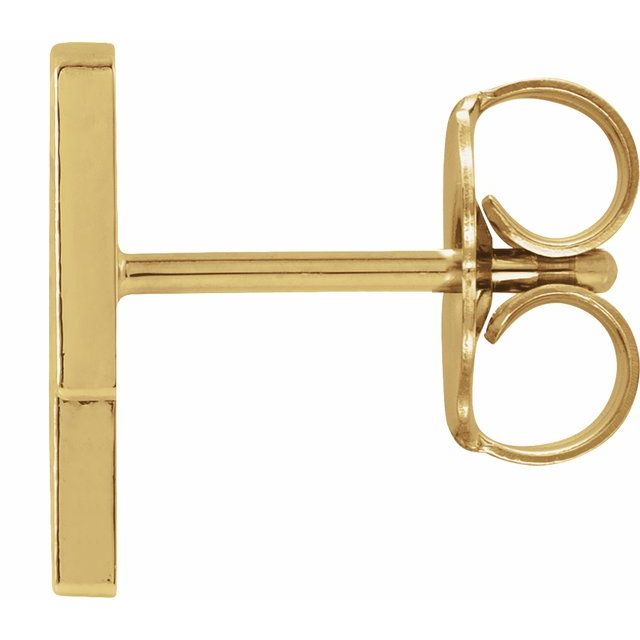 14K Yellow Tiny Lightning Bolt Right Earring