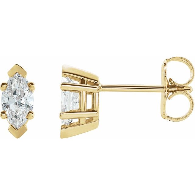 14k Yellow 1/2 Ctw Natural Diamond Earrings