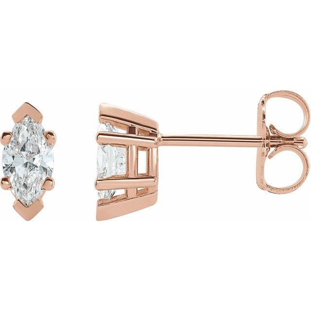 14K White 3/8 CTW Lab-Grown Diamond Earrings