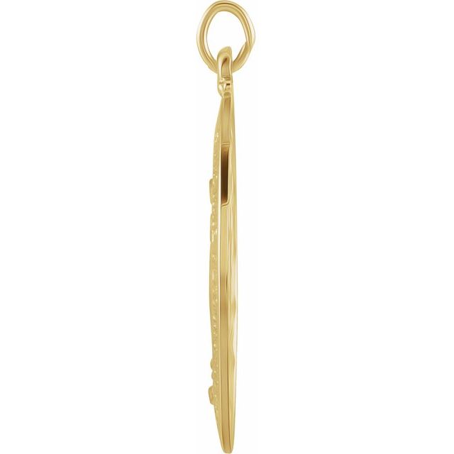 14K Yellow 26x18 mm Oval Miraculous Medal