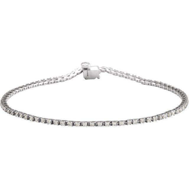 14K White 1 CTW Lab-Grown Diamond Line 7 1/4' Bracelet