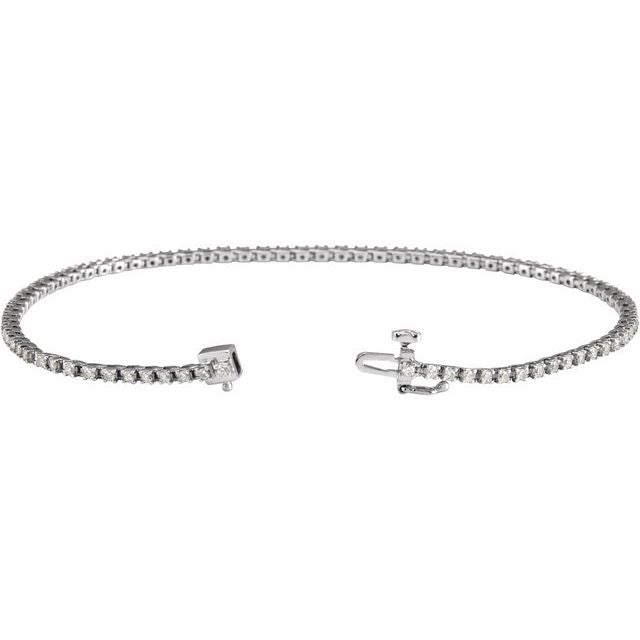 14K White 1 CTW Lab-Grown Diamond Line 7 1/4' Bracelet