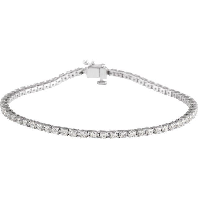 14K White 2 CTW Lab-Grown Diamond Line 7 1/4' Bracelet