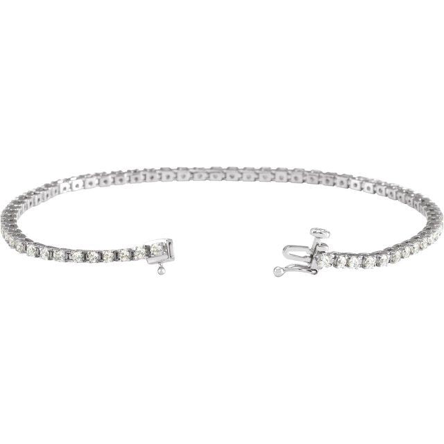14K White 2 CTW Lab-Grown Diamond Line 7 1/4' Bracelet
