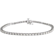14K White 3 CTW Lab-Grown Diamond Line 7 1/4' Bracelet