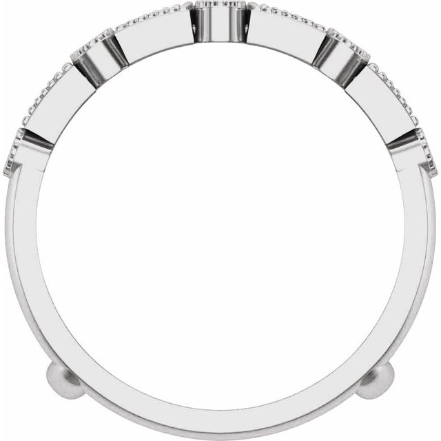 14K White 1/2 CTW Natural Diamond Ring Guard