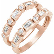 14K Rose 1/2 CTW Natural Diamond Ring Guard