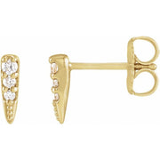 14K Yellow .07 CTW Natural Diamond Spike Earrings