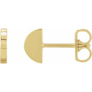 14K Yellow Half Moon Earrings