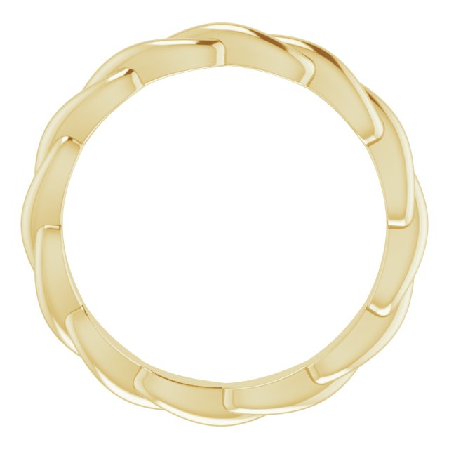 14K Yellow Woven-Design Band Size 4