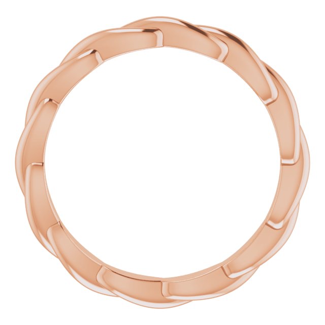 14K Rose Woven-Design Band Size 4.5
