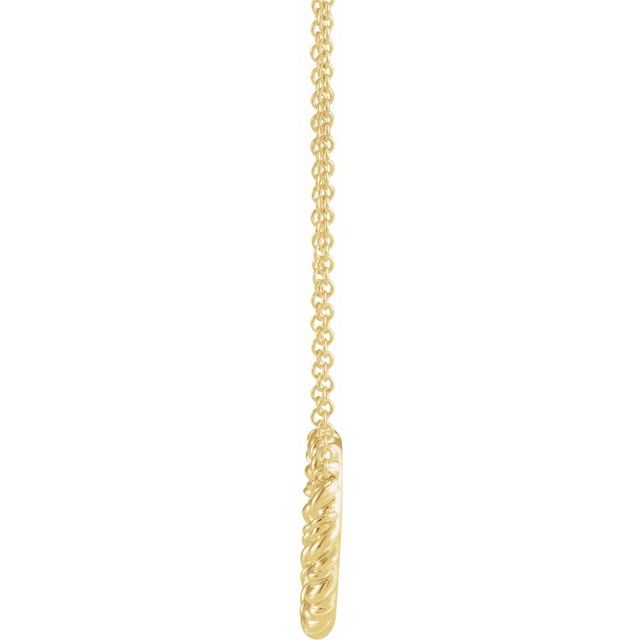 14K Yellow 14.2 mm Rope Circle 18' Necklace