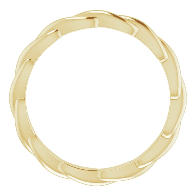 14K Yellow Woven-Design Band Size 6