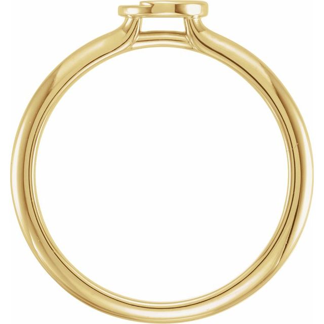 14K Yellow Stackable Yin Yang Ring