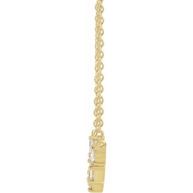 14K Yellow 1/6 CTW Natural Diamond V 18' Necklace