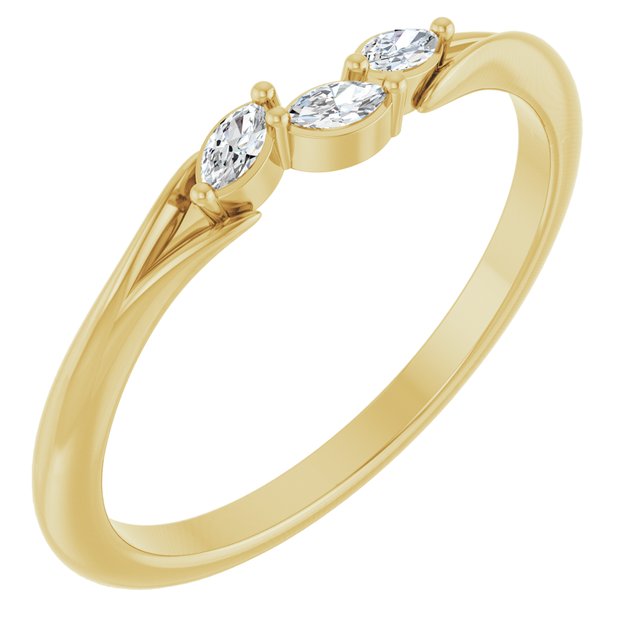 14K Yellow 1/10 CTW Natural Diamond Ring