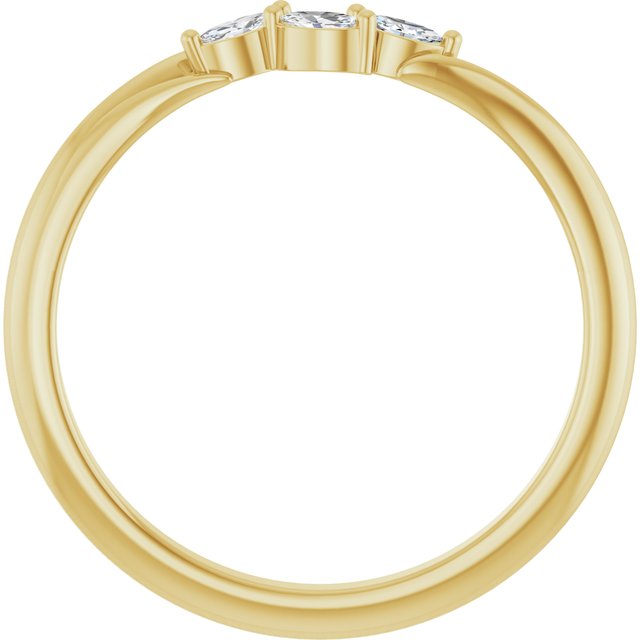 14K Yellow 1/10 CTW Natural Diamond Ring