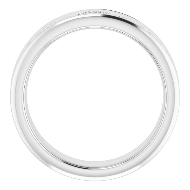 14K White Claddagh Band Sze 7