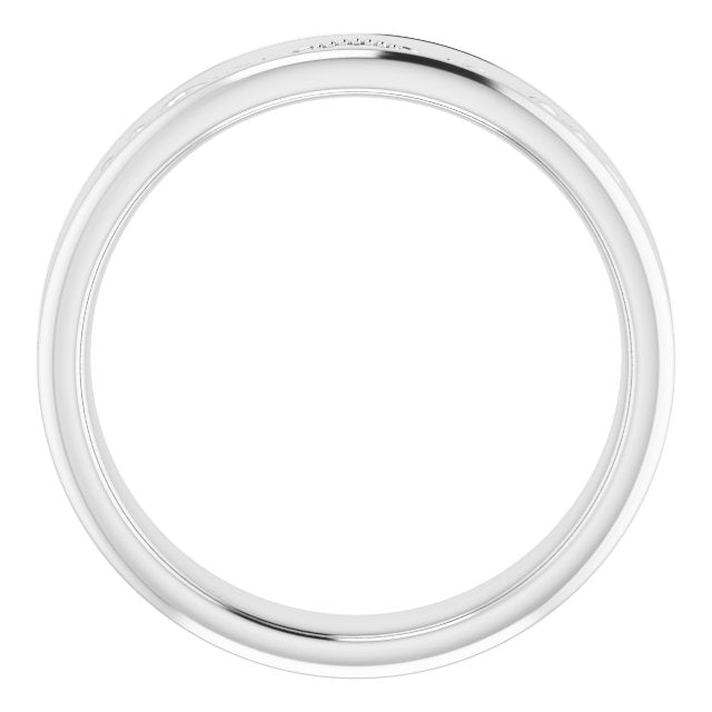 14K White Claddagh Band Sze 11.5