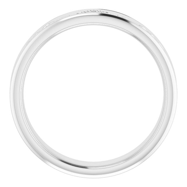 14K White Claddagh Band Sze 12