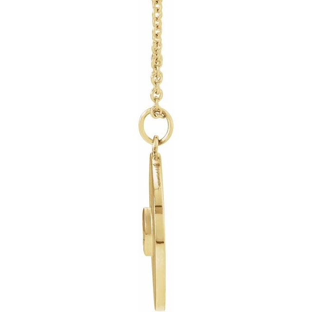 14K Yellow .05 CT Natural Diamond Disc 16-18' Necklace