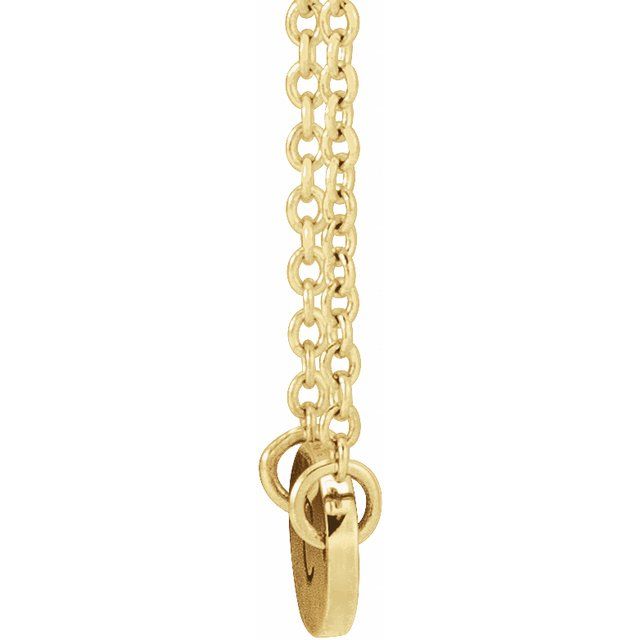 14K Yellow 1-Disc Engravable Family Disc 18' Necklace