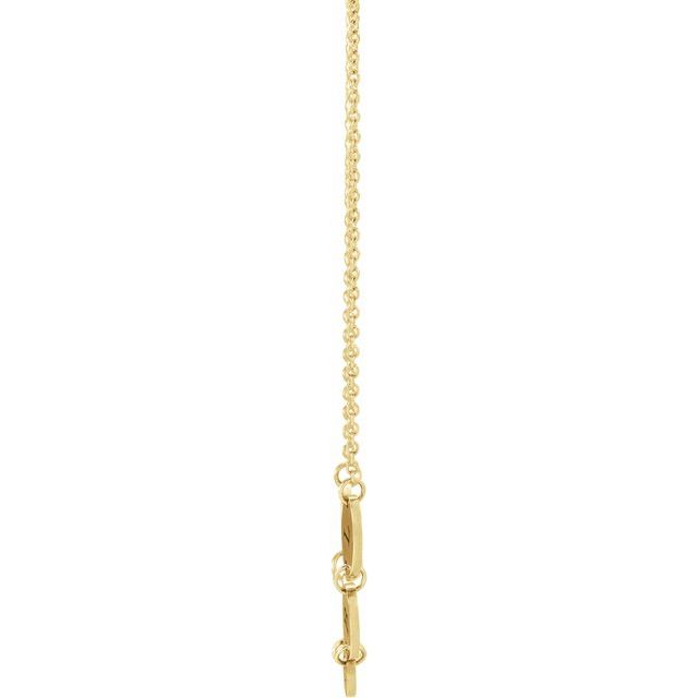 14K Yellow 5-Disc Engravable Family Disc 18' Necklace