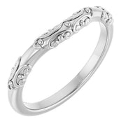 14K White Band for 6.5 mm Round Ring